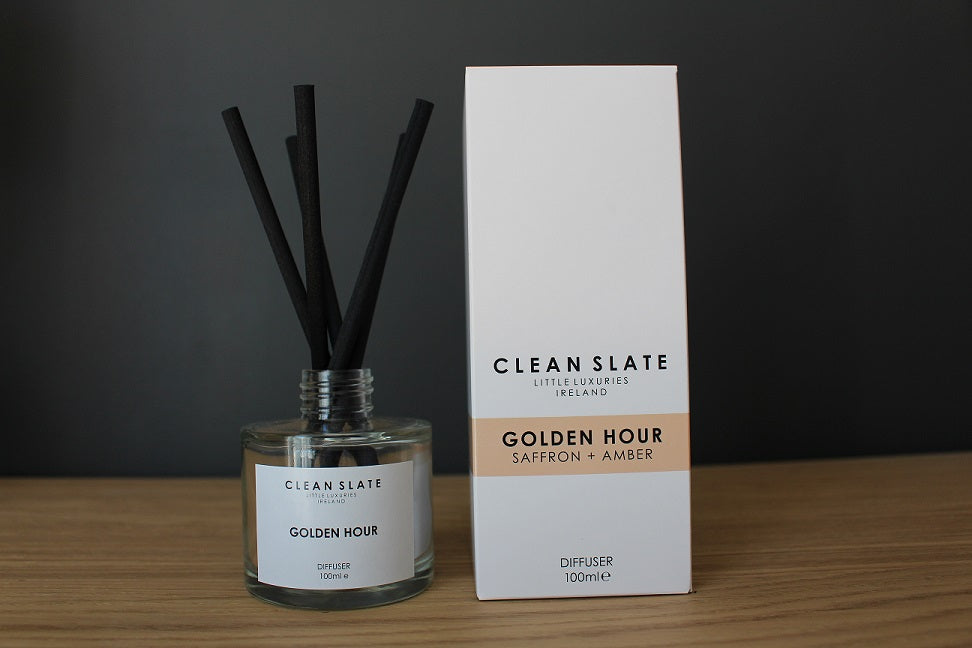 Golden Hour Saffron + Amber Diffuser with Box.