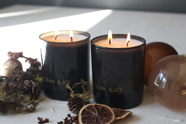 Little Forest Cypress + Moss Candle s alight from the Moody Collection.