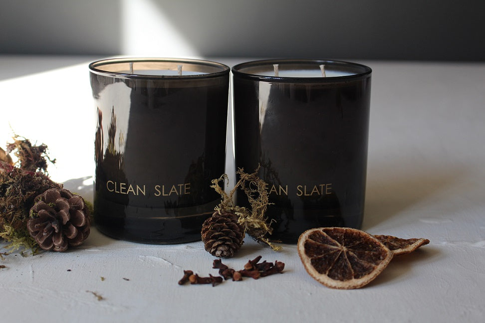 Little Forest and Festive Table Moody collection scented candles.